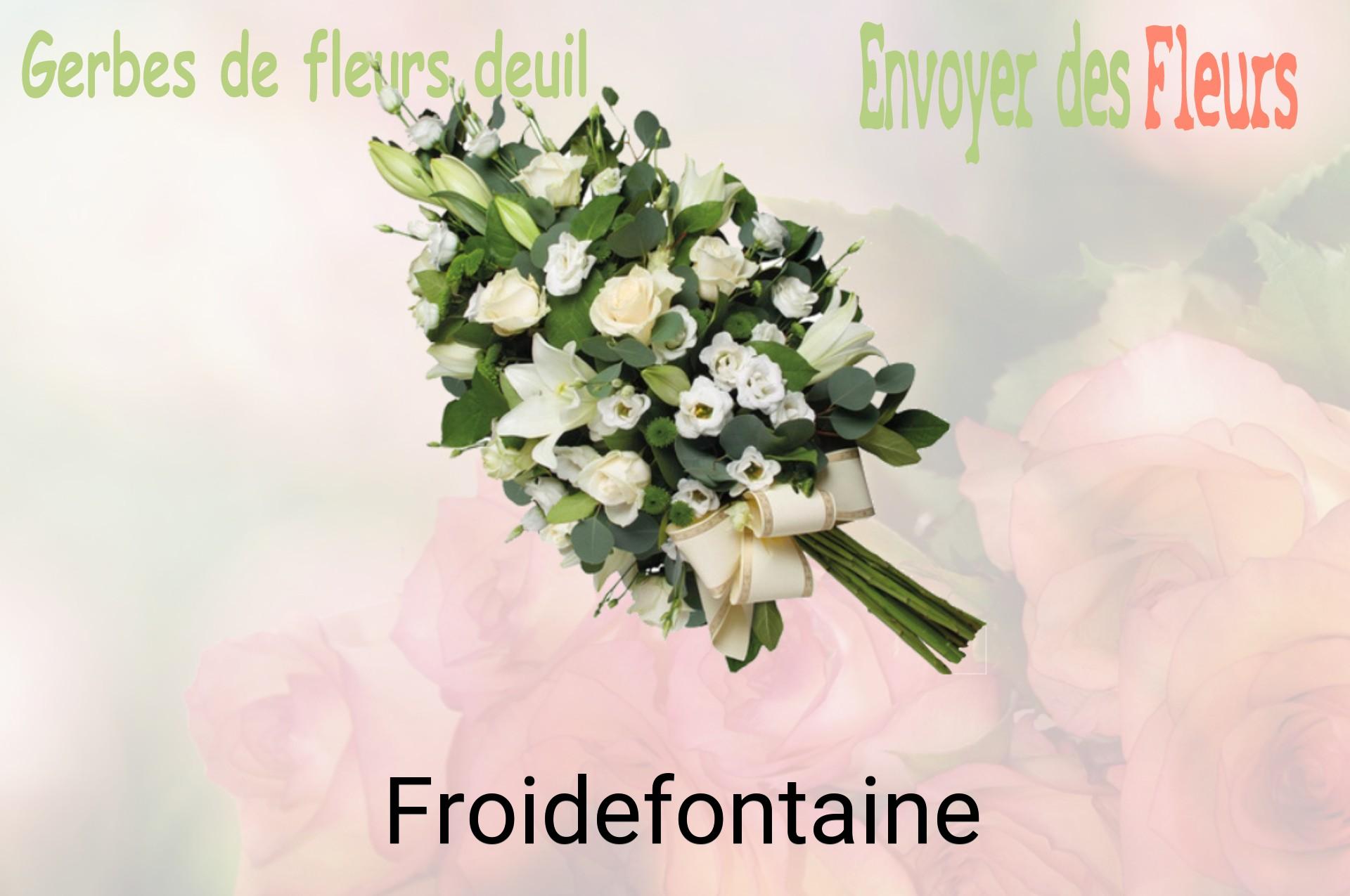 Gerbe de fleurs de deuil livrée à Froidefontaine